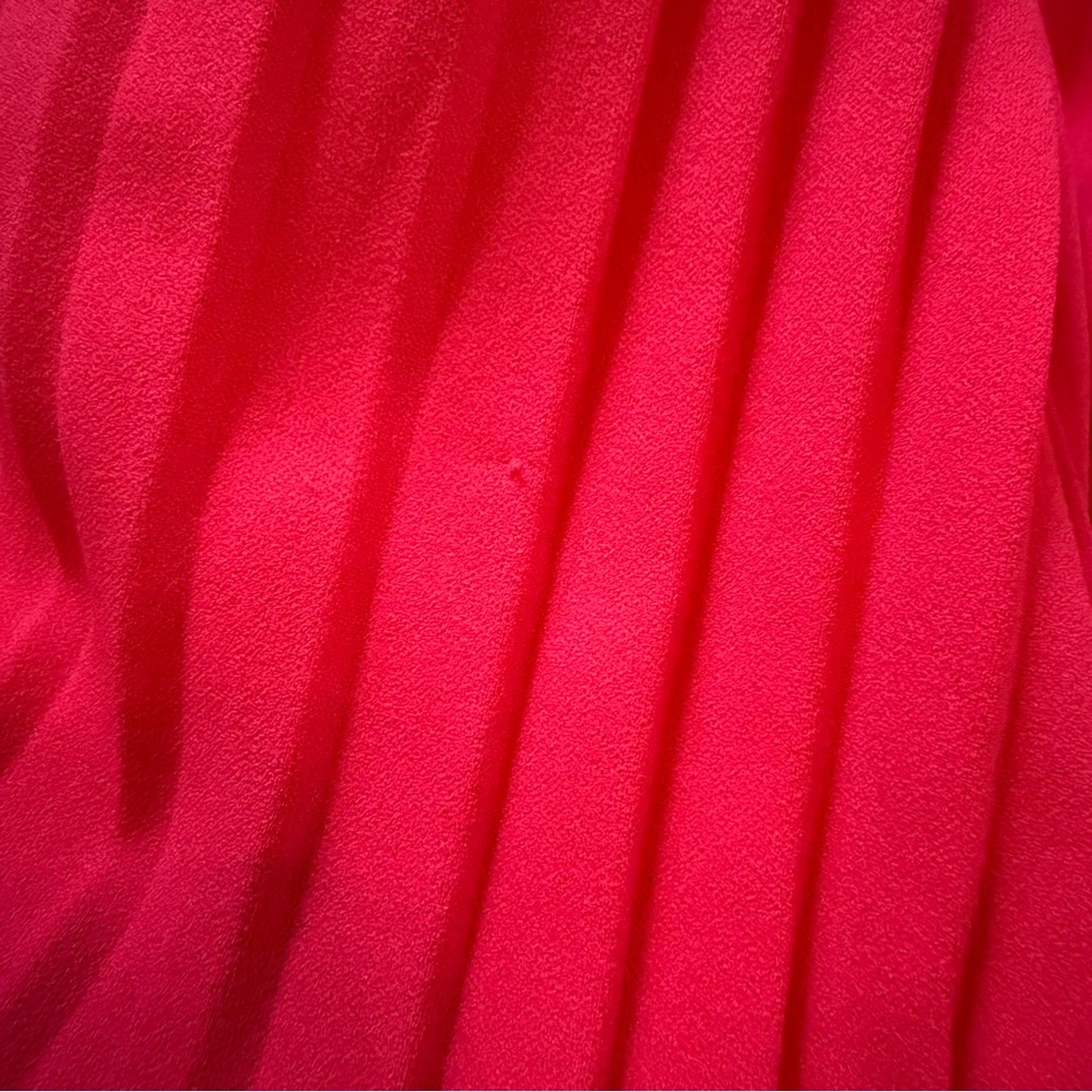 NWT Calvin Klein Hot Pink Pleated Puff Sleeve Dress Size 2 - Picture 7 of 15